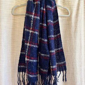Sole Society Navy and Red Scarf